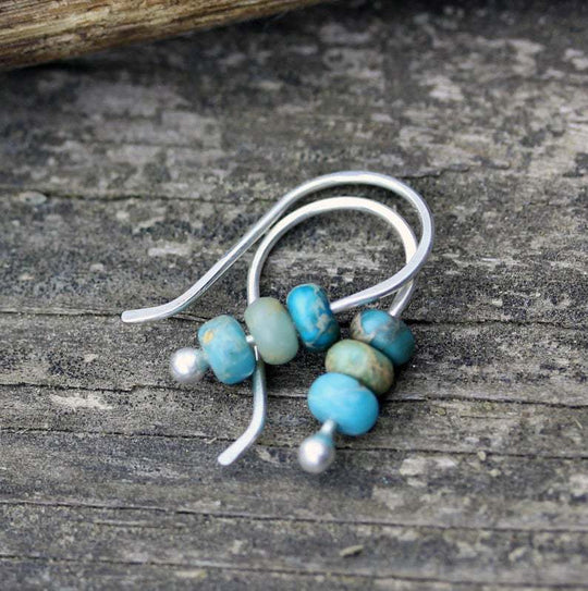 Boucles d'oreilles en perles turquoise